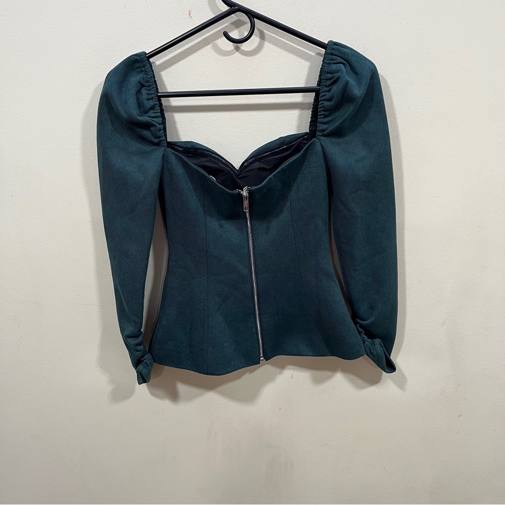 ATOIR  Squeeze Me Top In Green size 2 long sleeve blouse NWOT - Picture 7 of 9